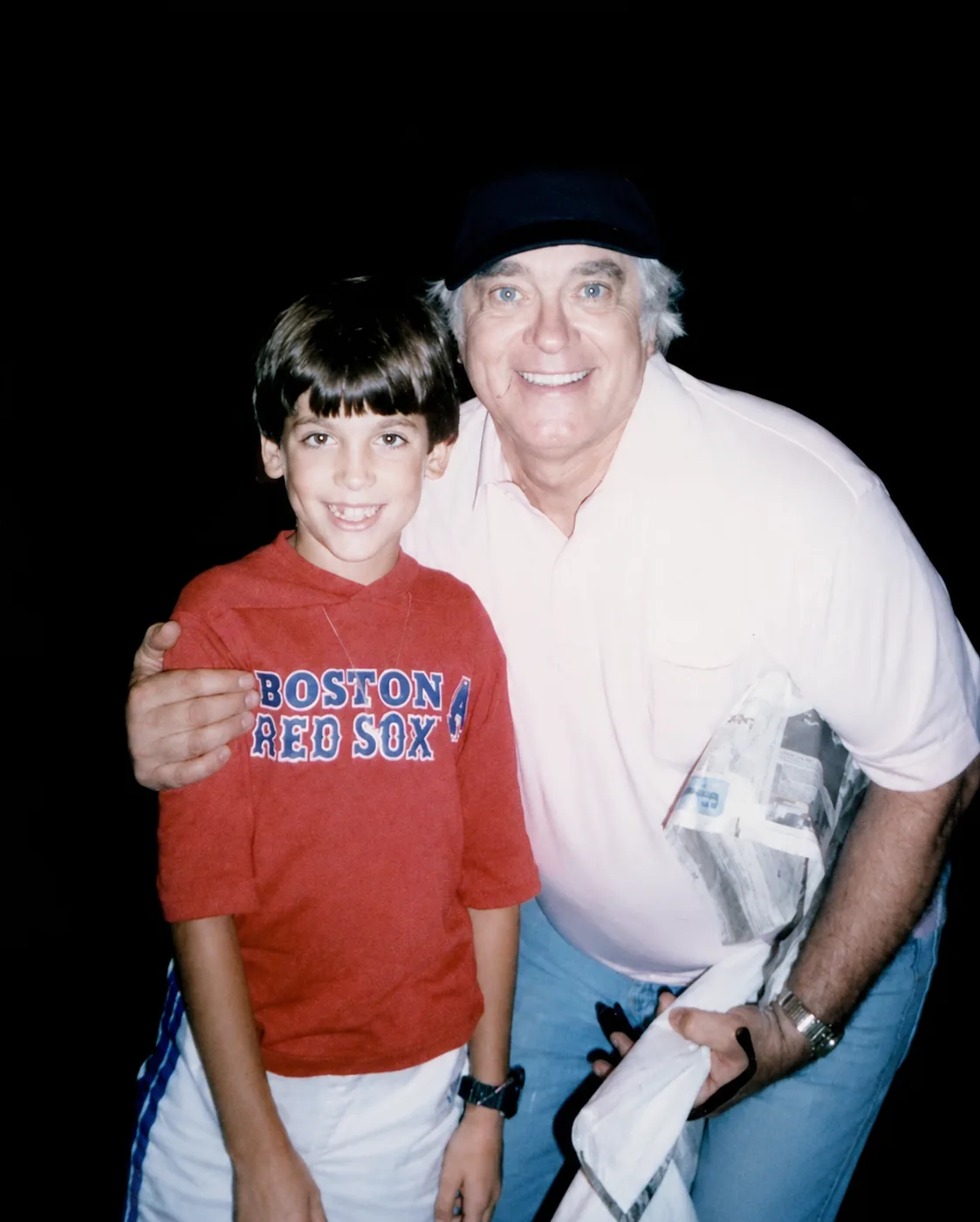 A young Ted Myerson with his mentor Bob Elliott at Tannen's Magic Camp, 1985